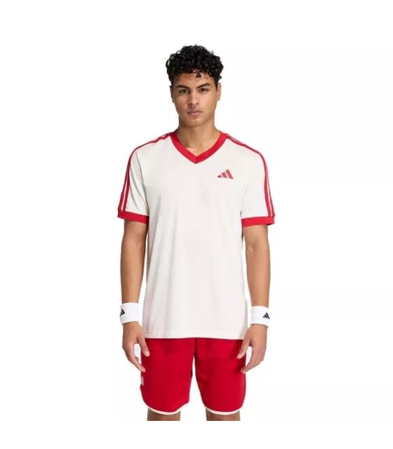 Classic Adidas Weiß / Rot Tennis T-Shirt 2