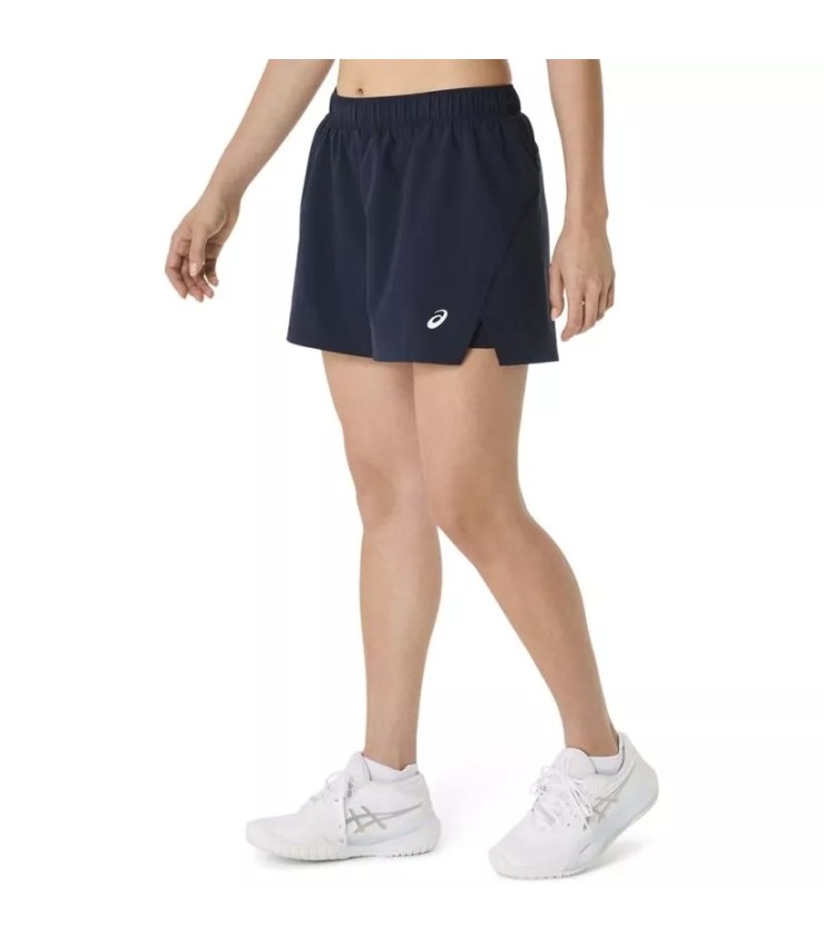 Curta Corte de Asics 2-en-1 azul marinho mulher 2
