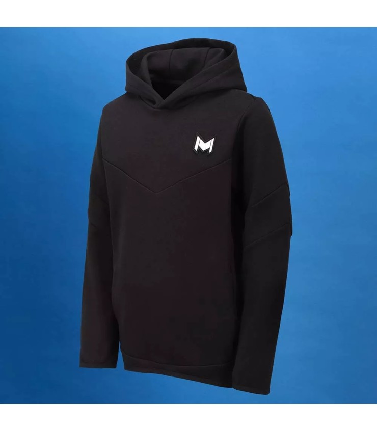 Felpa con cappuccio nera per bambini Mouratoglou | Ipontennis