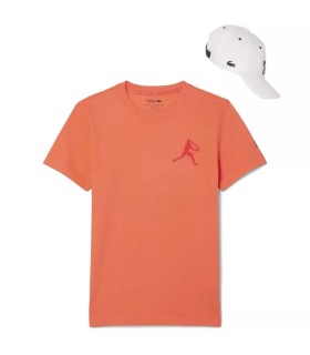 Pack Camiseta + Gorra Lacoste Tennis x Novak Djokovic Rojo 1