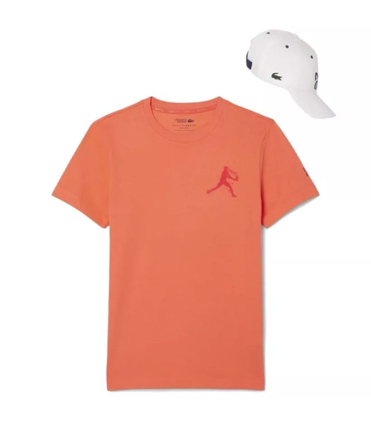 T-shirt Pack + Cap Lacoste Tennis x novak djokovic rouge 1