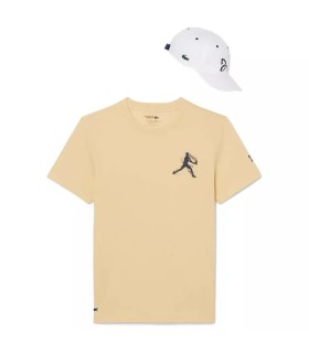 T-shirt Pack + Cap Lacoste Tennis x novak djokovic jaune 1