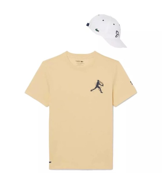 Pack Camiseta + Gorra Lacoste Tennis x Novak Djokovic Amarillo 1