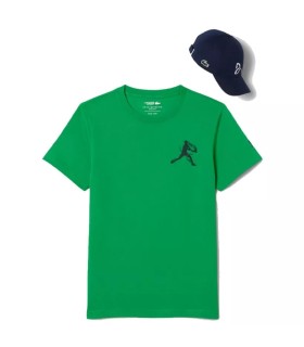 T-shirt Pack + Cap Lacoste Tennis X Novak Djokovic Vert / Bleu 1
