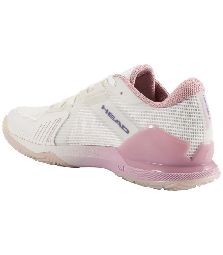 Zapatillas de pádel para mujer Head Sprint Pro 4.0 blancas/rosas 2