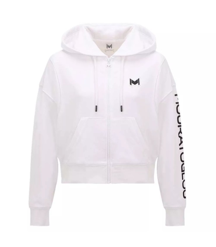 Chaqueta con capucha Mouratoglou para mujer blanca 1