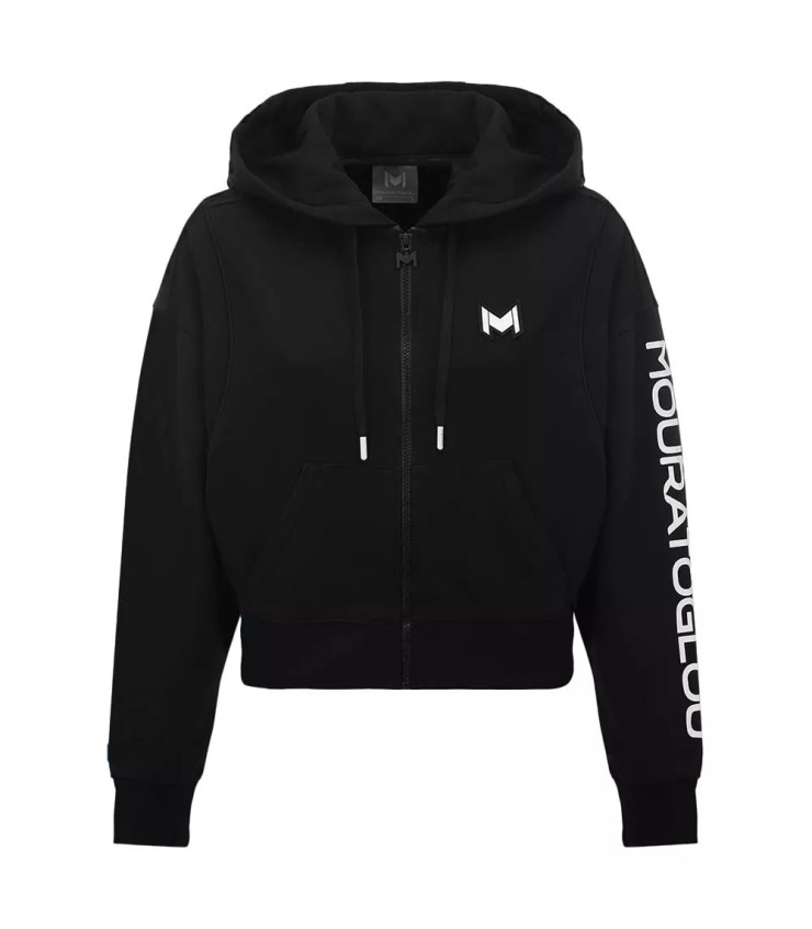 Giacca con Cappuccio Mouratoglou per Donna Nera | Ipontennis