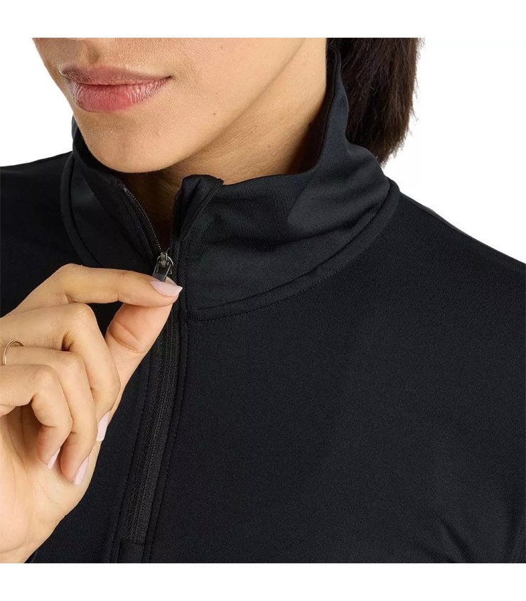 Camisola de Manga Comprida com Fecho de Correr de Mulher New Balance Preta