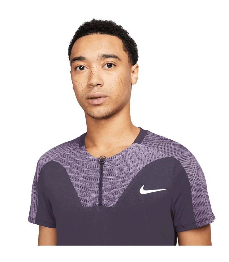 Nike Court Dri-Fit Adv Slam Paris Lila Polo | Ipontennis