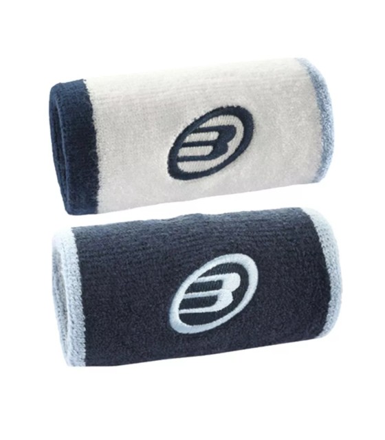 Muñequeras Bullpadel BPMU265 Blanco / Azul marino x 2 1