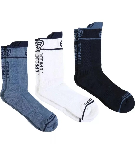 Calcetines Bullpadel BP26PR U1 Azul Marino/Blanco/Azul (3 pares) 1
