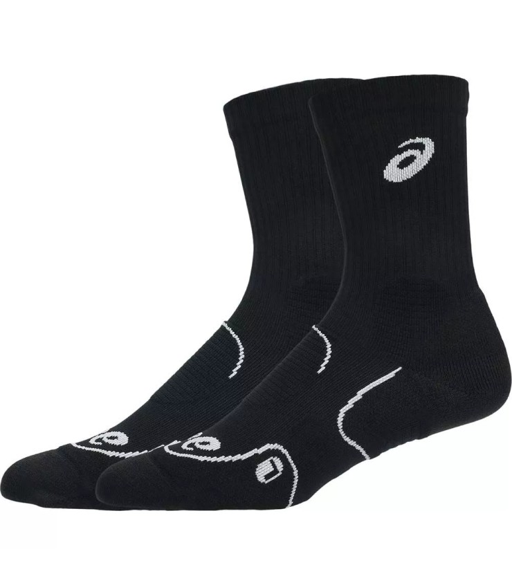 Meias Asics Court de tênis + tripulação Preto 2