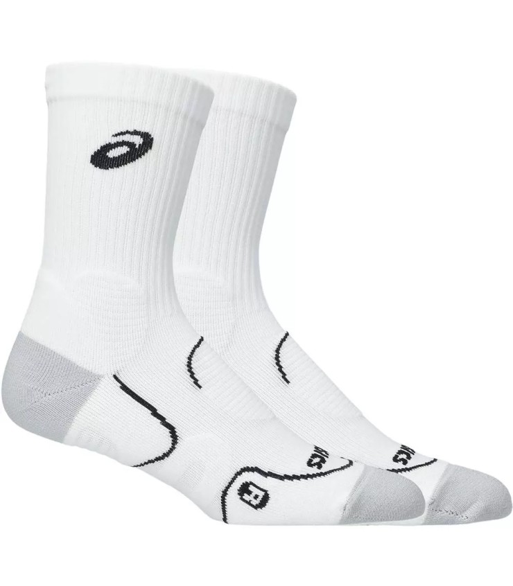 Meias Asics Court de tênis + tripulação branca 1