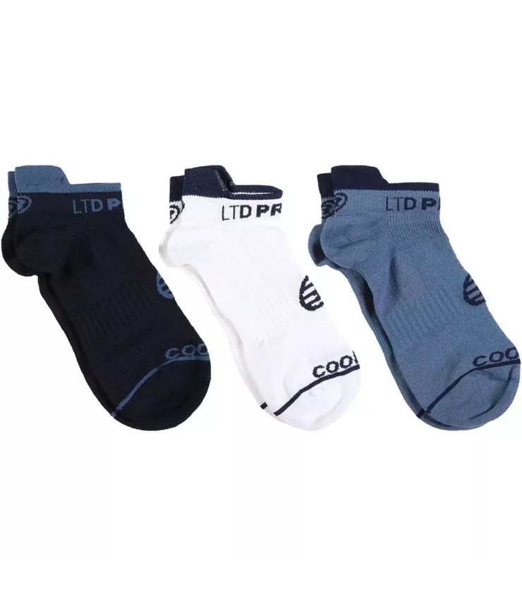 Bullpadel Socks BP26PR U2 Marinha / Branco / Azul (3 pares) 1