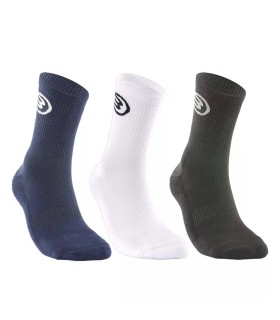 Calcetines Bullpadel Negro / Blanco / Azul Marino (3 pares) 1