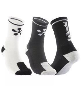 Calcetines Bullpadel Premier Padel Negro/Gris y Blanco/Negro (2 pares) 1