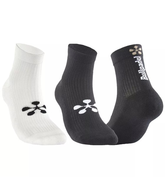 Calcetines Bullpadel Premier Padel Negro/Blanco (2 pares) 1