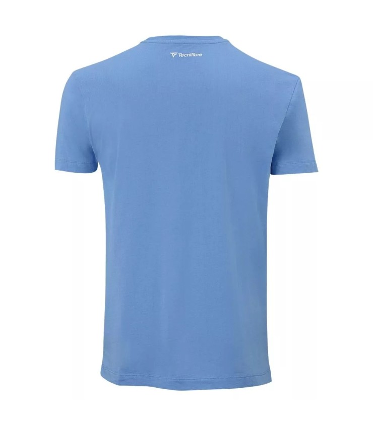 Camiseta Azul Azur de Algodão Tecnifibre Team | Ipontennis