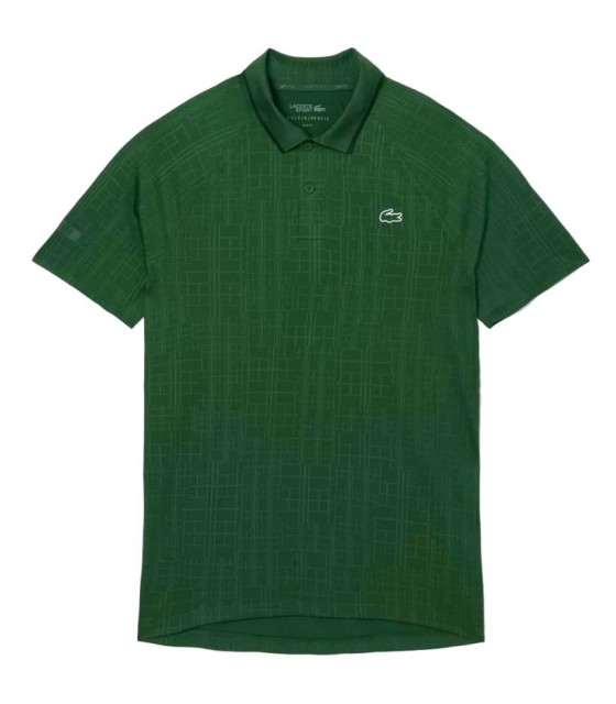 Polo Lacoste Tennis Novak Djokovic sulla pista verde 1