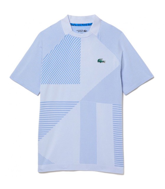 Polo Lacoste Esporte azul sem costura 1
