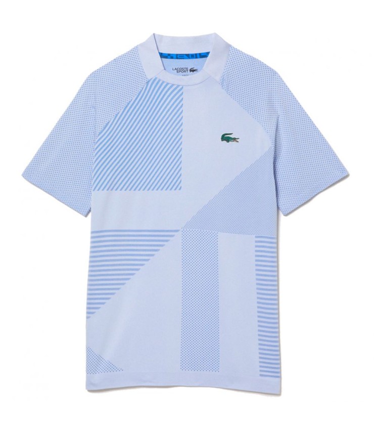 Polo Lacoste Esporte azul sem costura 1