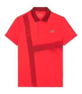 Polo Lacoste Tennis Novak Djokovic Red / Bordeaux Amatoriale versione 1