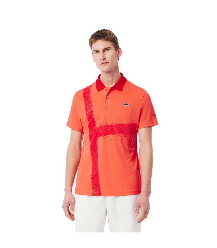 Polo Lacoste Tênis Novak Djokovic Vermelho / Vermelho Versão Amador 3