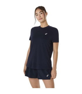 T-shirt Asics Court SS Navy Blue Woman 1