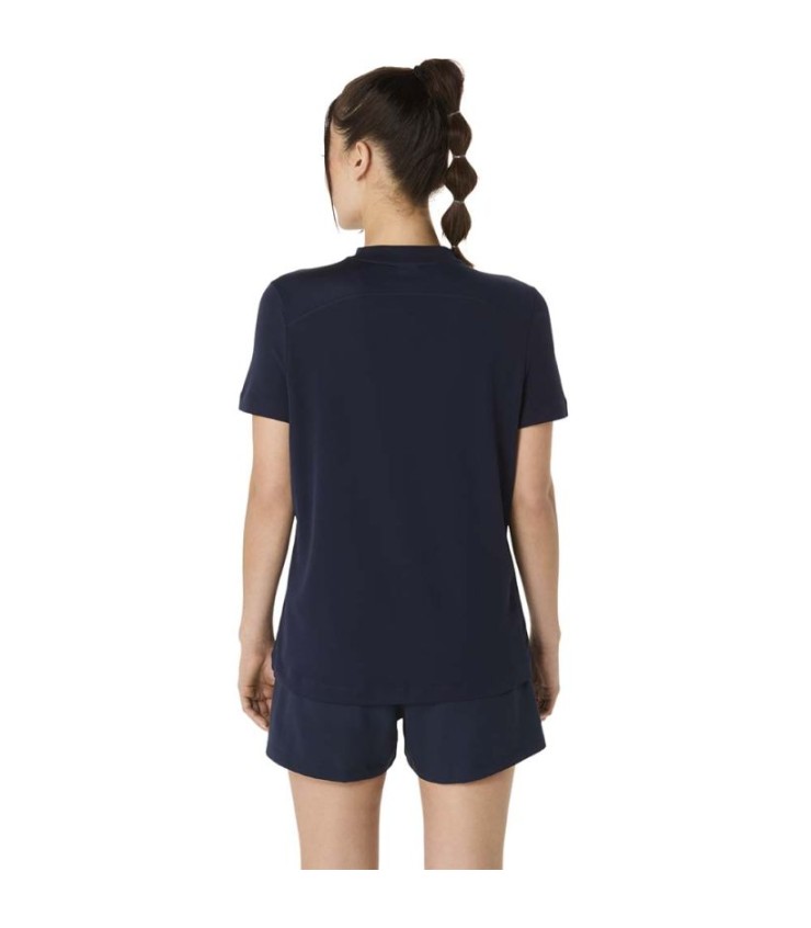T-shirt Asics Court SS Navy Blue Woman 2