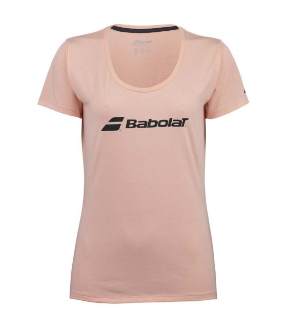 T-shirt babolat exercice femme rose huilé 1