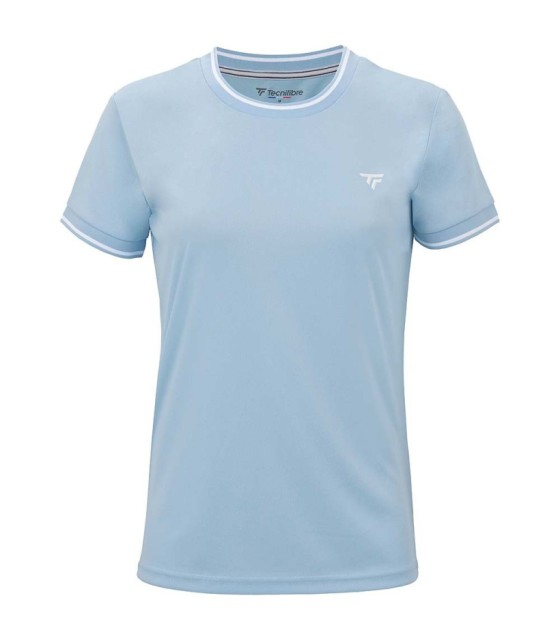 Technifibre equipe t-shirt mulher azul céu 1