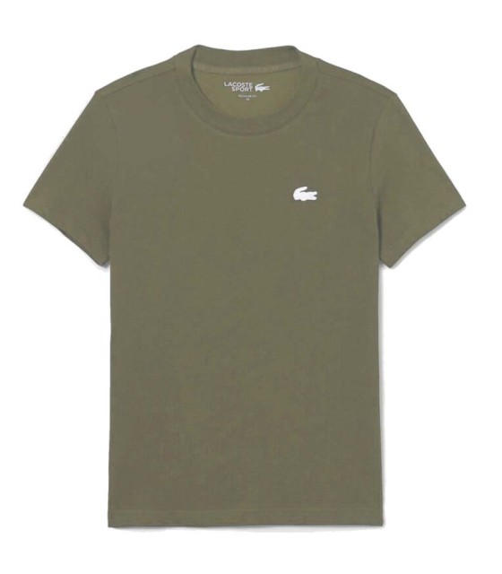 T-shirt Lacoste Sport Donne Jersey Khaki 1