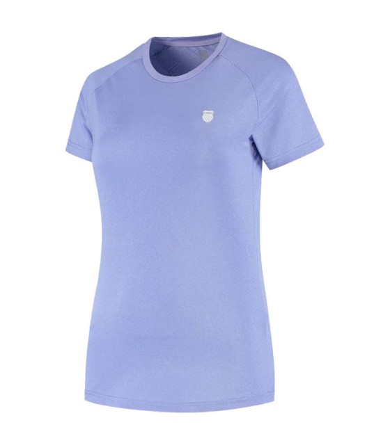 T-shirt K-suíço Hypercourt tripulation Tee Jacquard Violet Woman 1