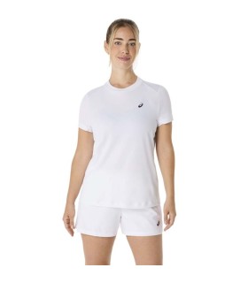 T-shirt ASICS Court short sleeve white woman 1