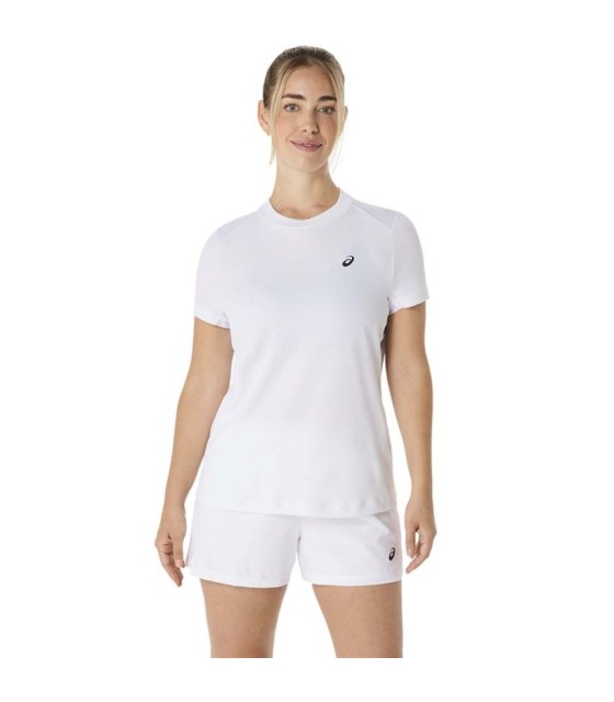 T-Shirt Asics Court Kurzarm Weiße Frau 1