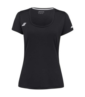Babolat jogar tampão t-shirt negra mulher 1