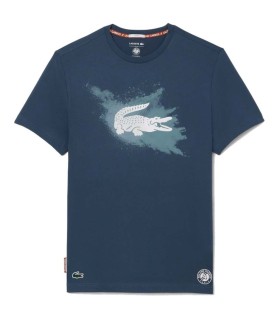 Camiseta Lacoste Roland Garros Unisex Azul Marino 1