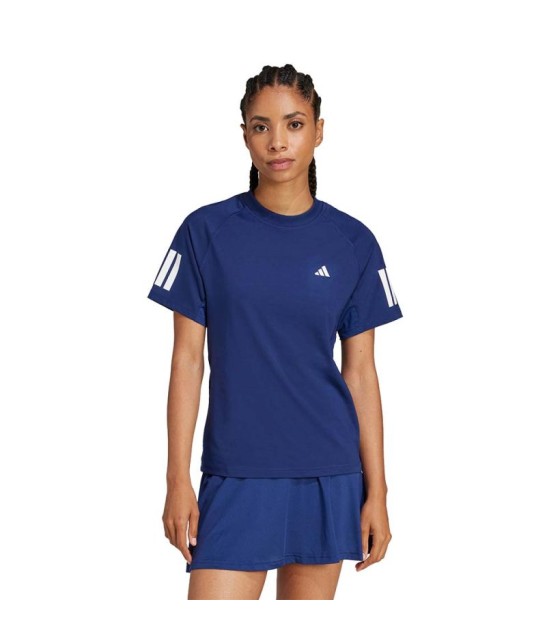Adidas t-shirt 3 bands navy blau frau 2