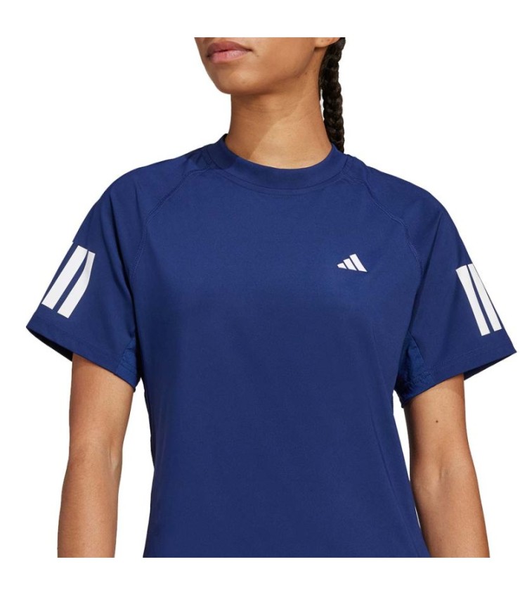 Adidas T-Shirt 3 Bands Navy Blue Woman 5