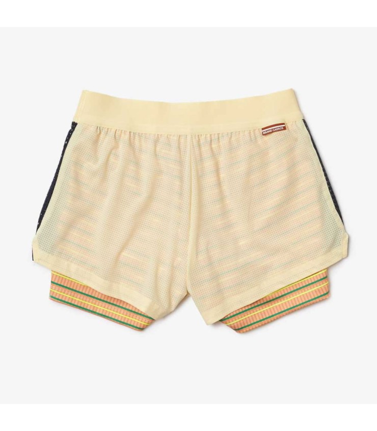 Pantaloni corti Lacoste Performance Roland Garros Yellow Woman 2