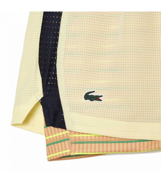 Pantalón corto Lacoste Performance Roland Garros Mujer Amarillo 3