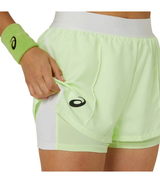 Short Asics Match Mujer Verde 5