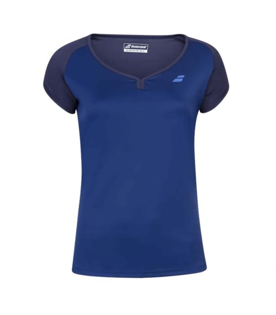 Camiseta Babolat Play Cap Niña Azul 1