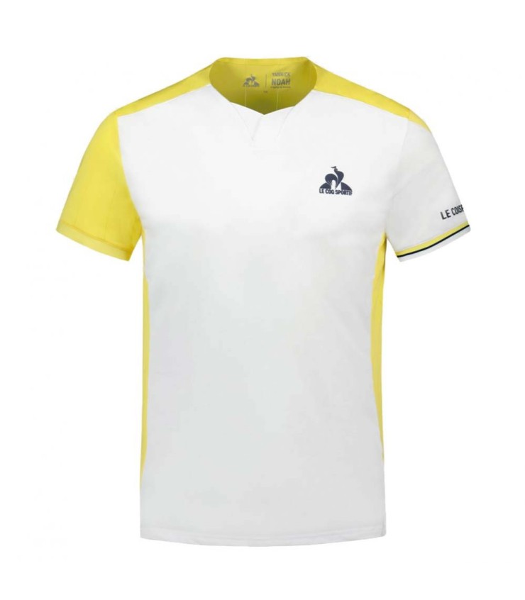 T-shirt Le Coq Sportif Junior Yannick Noah Paris Branco / Amarelo 1