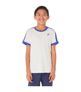 T-shirt ASICS Boy cream / blue 1
