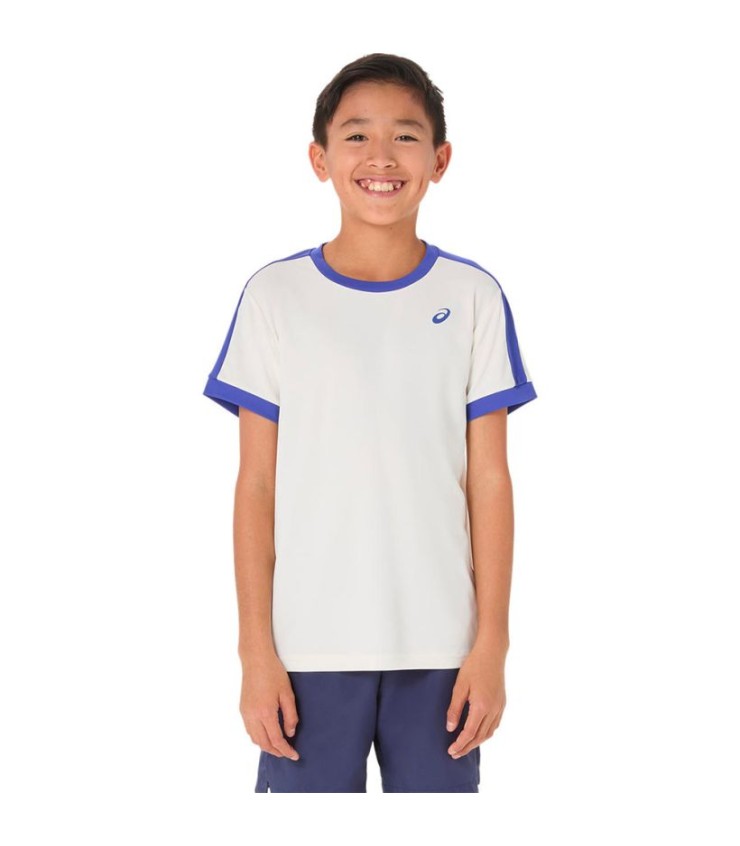 T-shirt ASICS Boy cream / blue 1