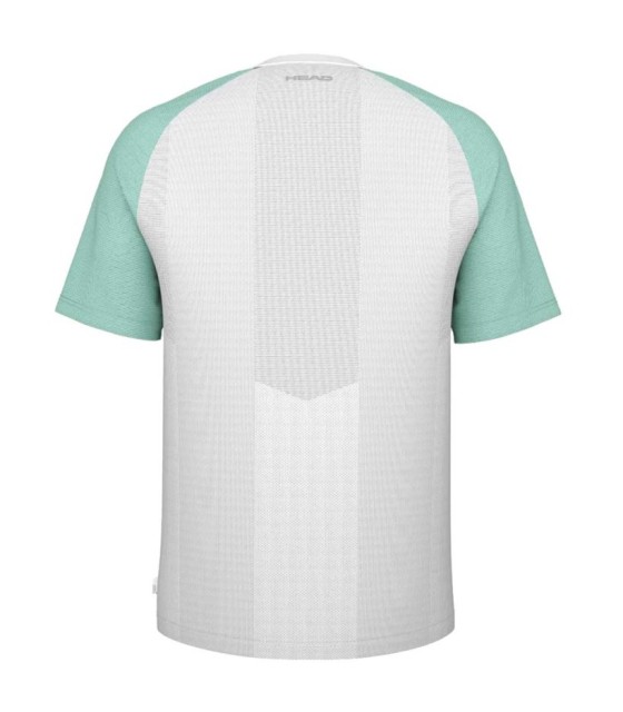 T-shirt performance testa 25 bianco / menta 2