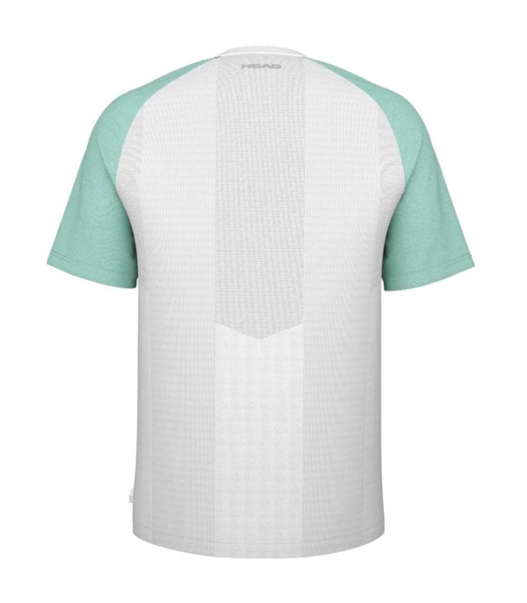 T-shirt performance testa 25 bianco / menta 2