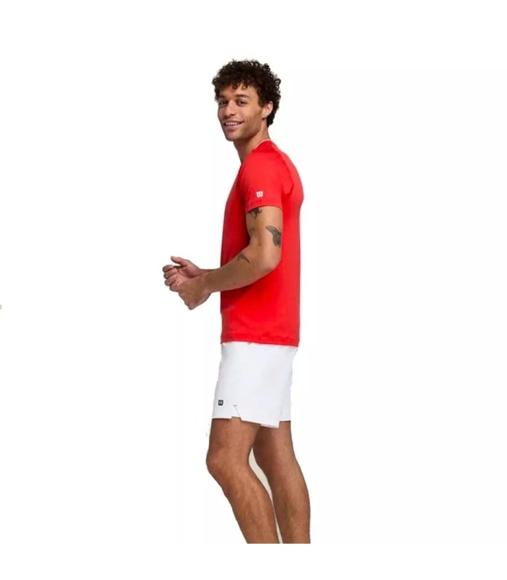 Maglietta Rossa a Maniche Corte Wilson Team Seamless Crew | Ipontennis