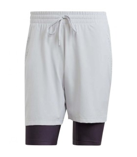 Adidas Short Pro 2n1 Grigio / Nero 1